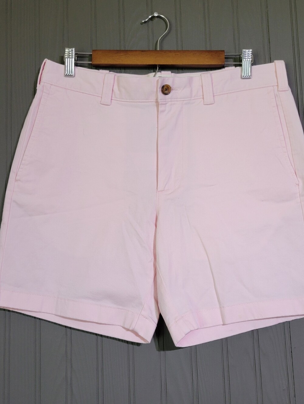 NWT J. Crew Chino Shorts Flat Front Cotton 7" Inseam Pink Men's 32